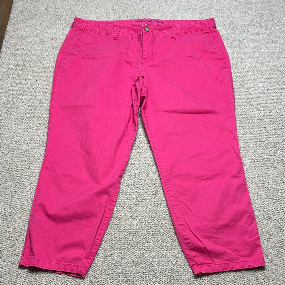 GAP Pink Girlfriend Khaki Pants Size 18/34R